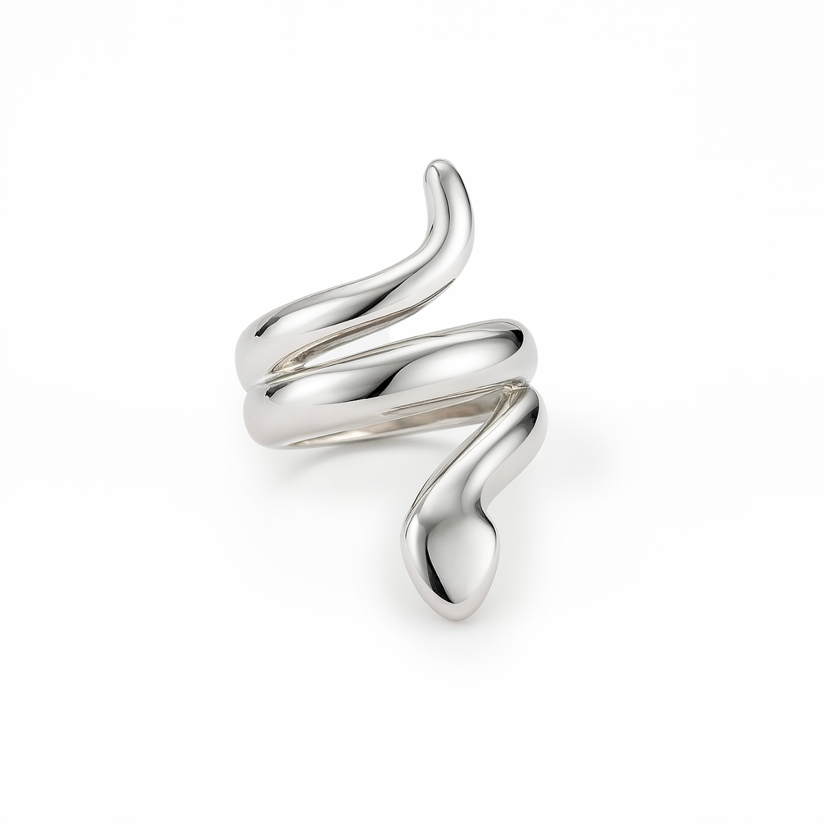 Anello in argento dal design snake