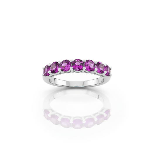 Anello in argento con pietre taglio brillante