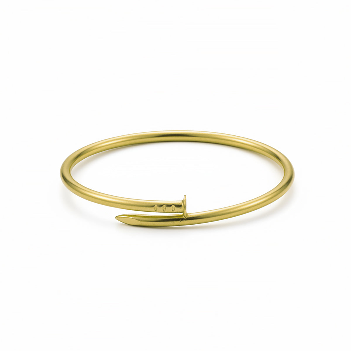 Bracciale rigido in argento con design a chiodo