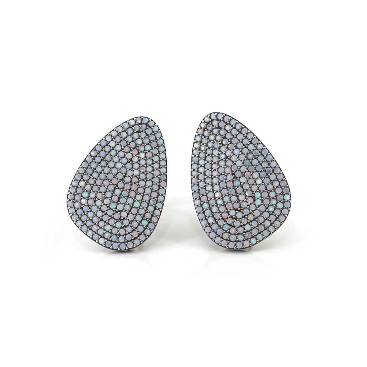 Orecchini in argento con pavé di zirconi