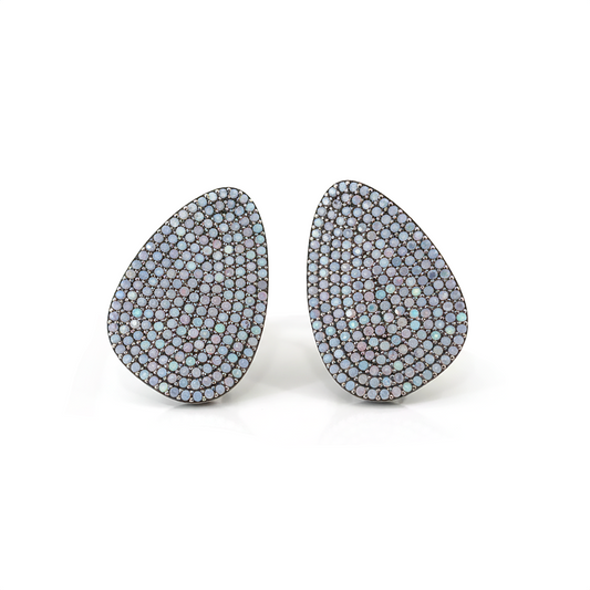 Orecchini in argento con pavé di zirconi