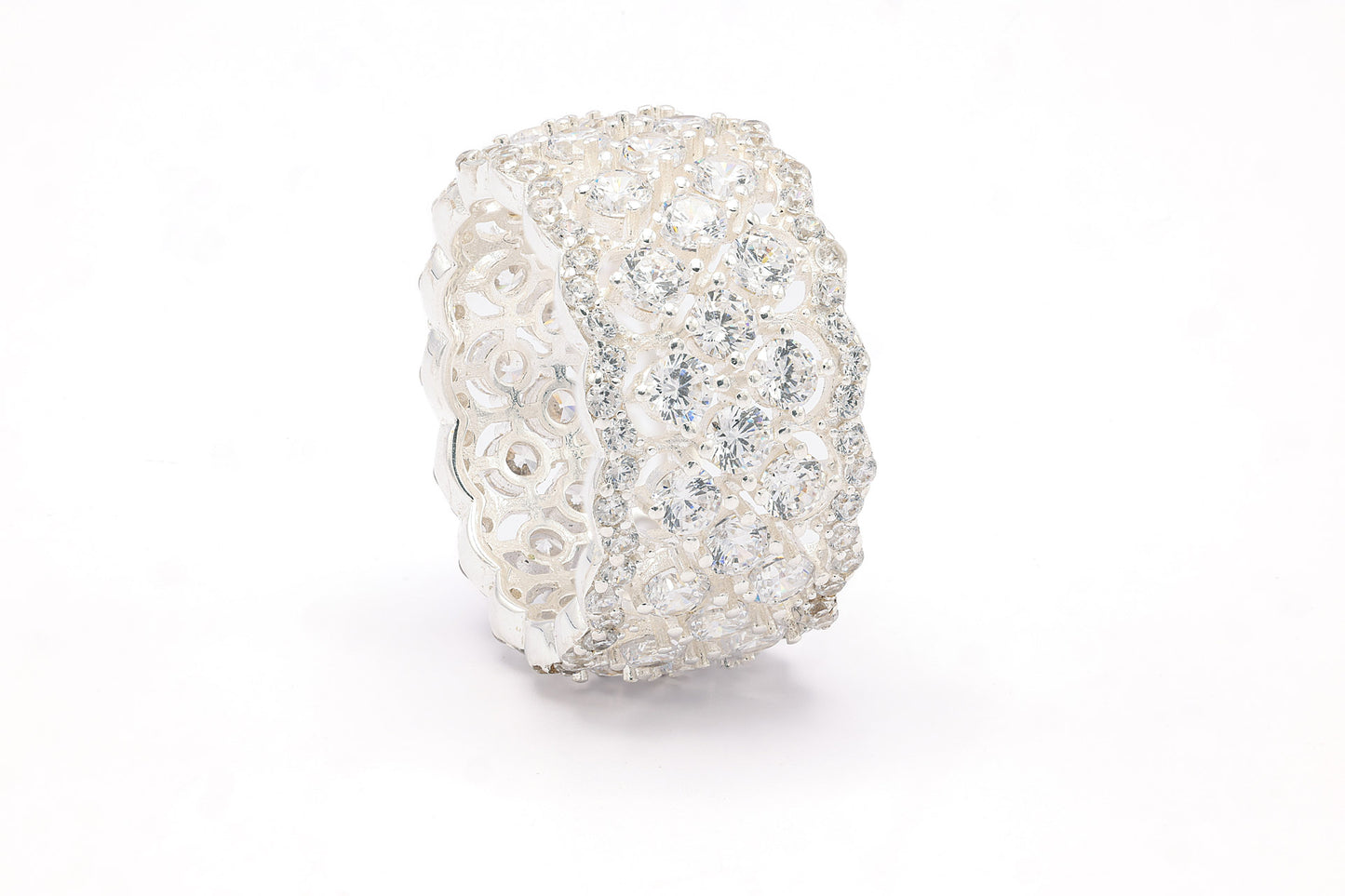 Anello fascia a giro argento
