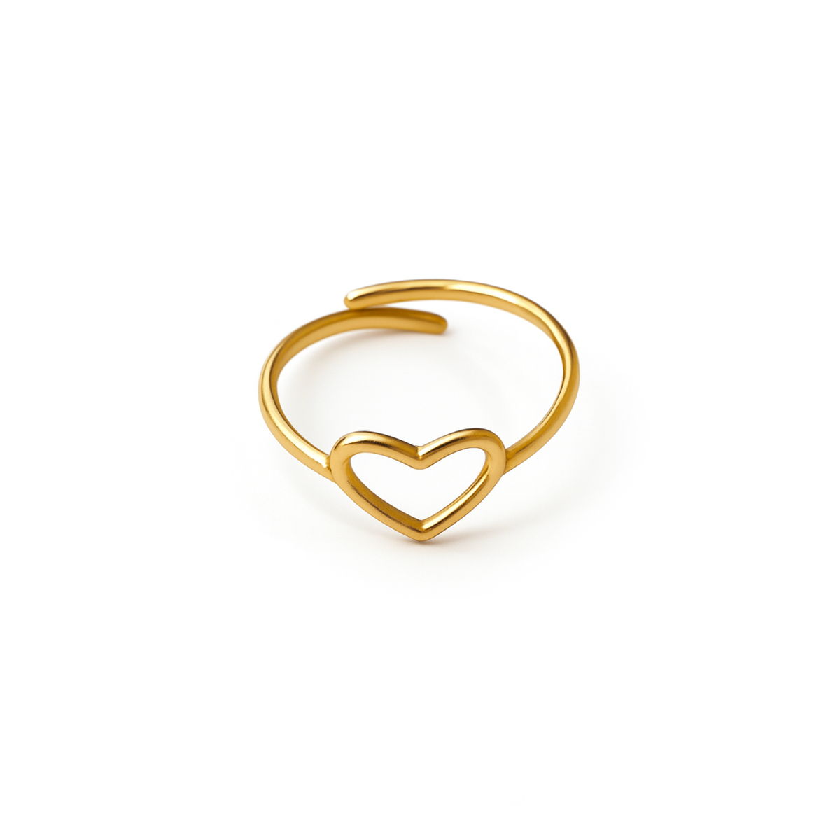 Anello in argento con cuore minimal