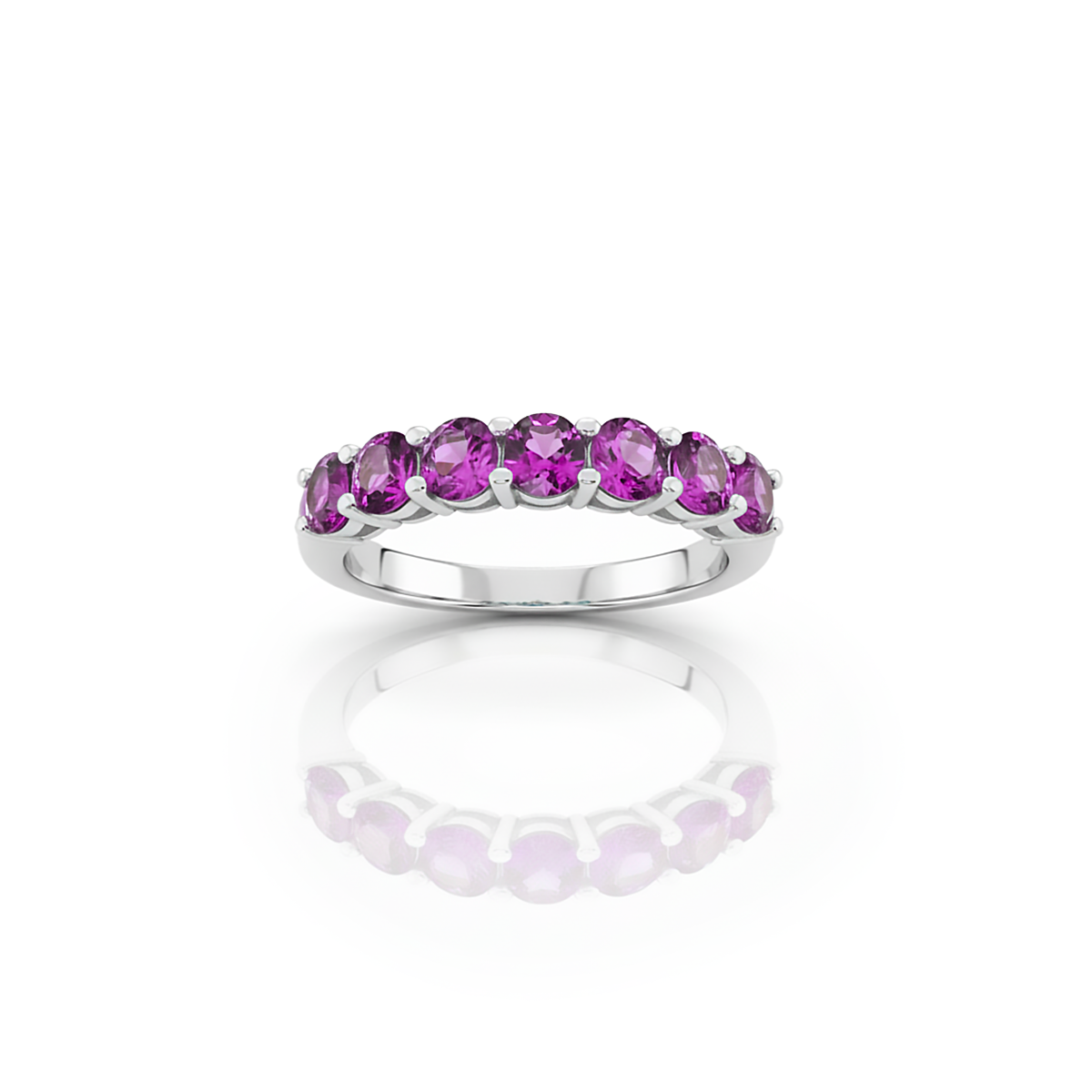 Anello in argento con pietre taglio brillante