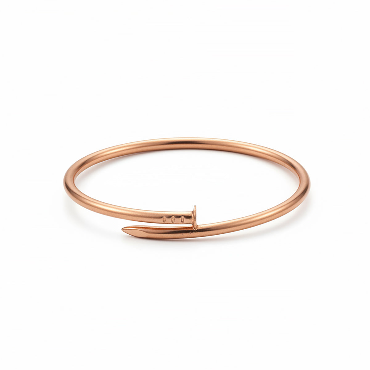 Bracciale rigido in argento con design a chiodo