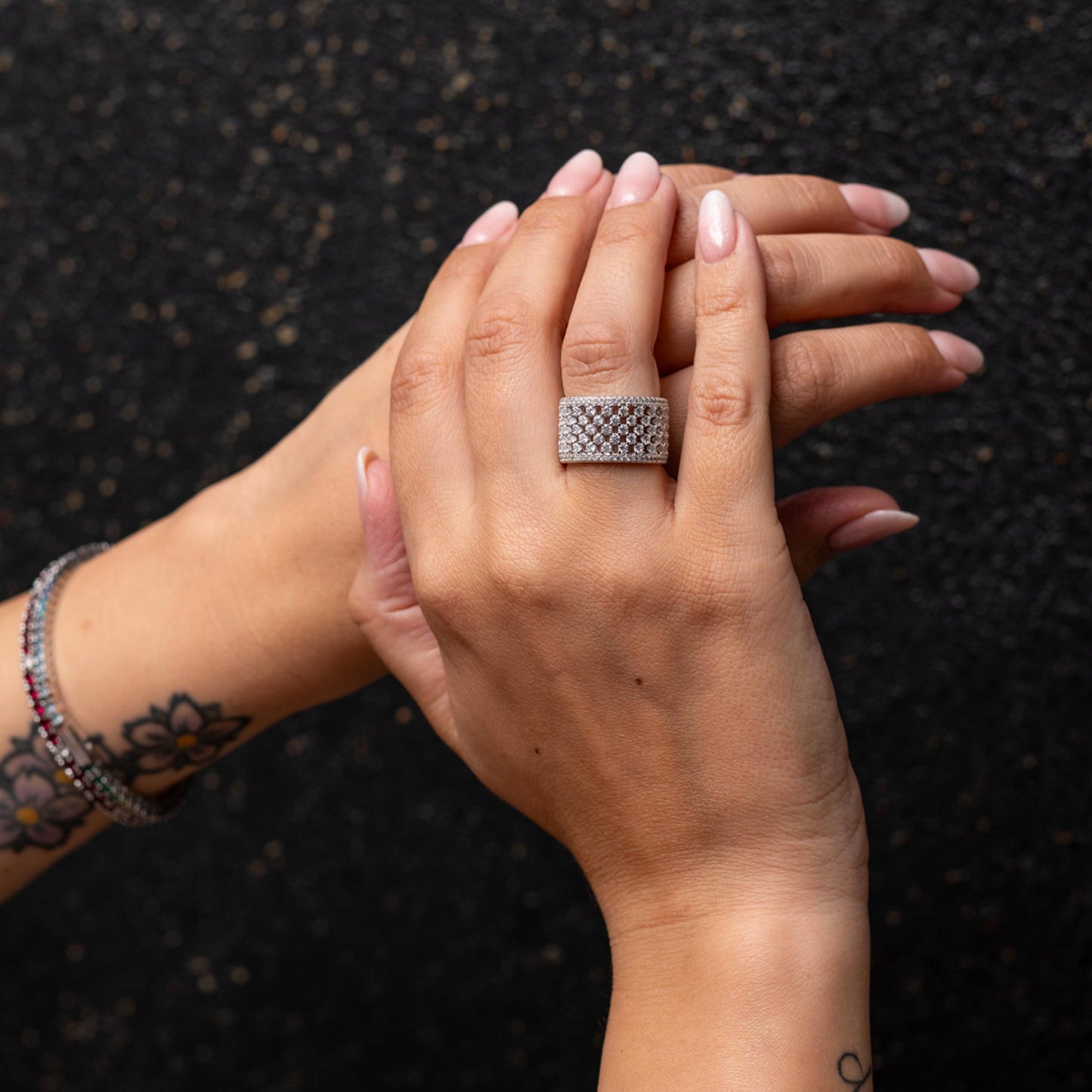 Anello "Eclisse" in argento 925