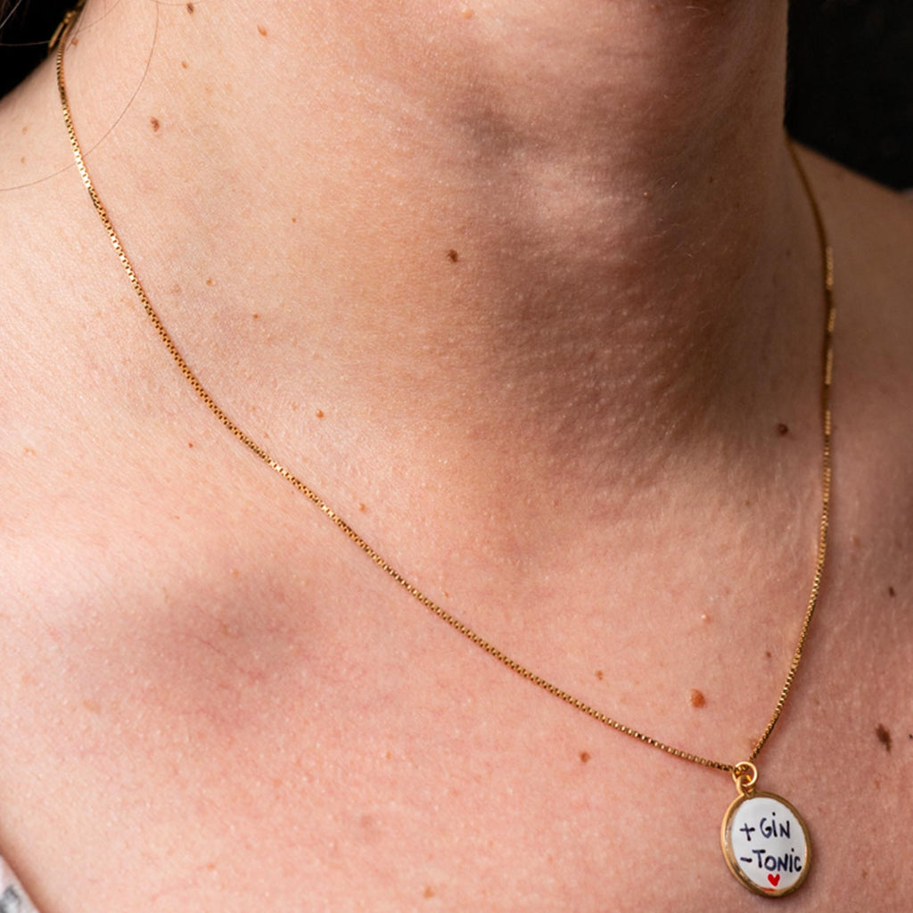 Collana Smile "+Gin -Tonic" in argento 925