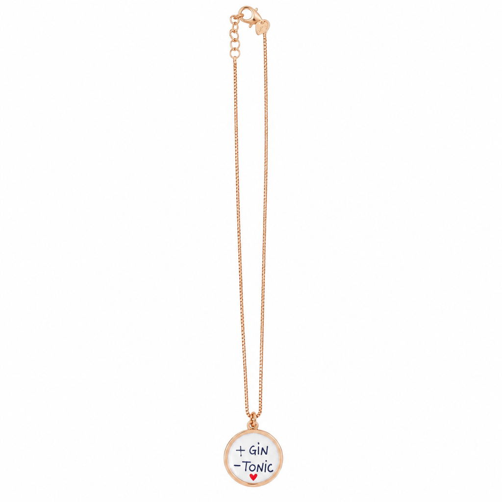 Collana Smile "+Gin -Tonic" in argento 925