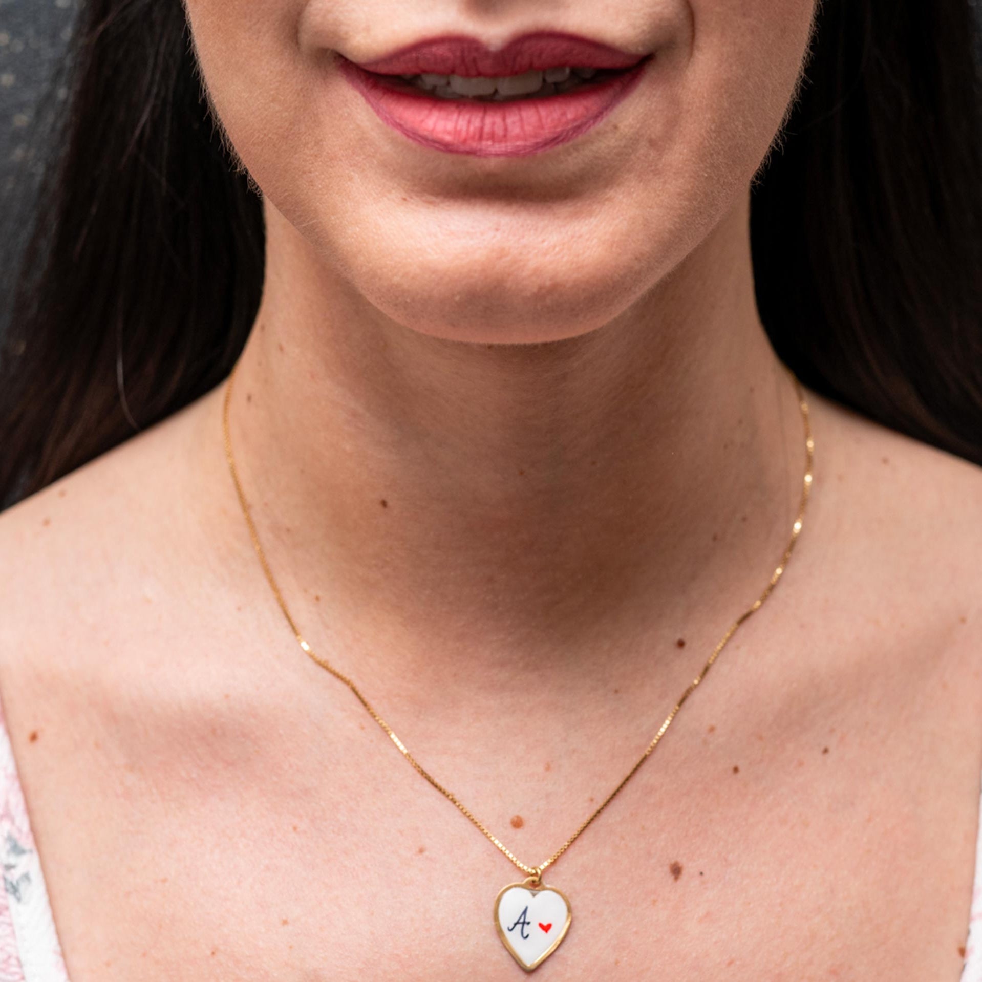 Collana Smile con Iniziale personalizzata in Argento 925