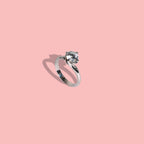 Anello Solitario 2 in argento 925