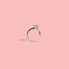 Anello Solitario 2 in argento 925