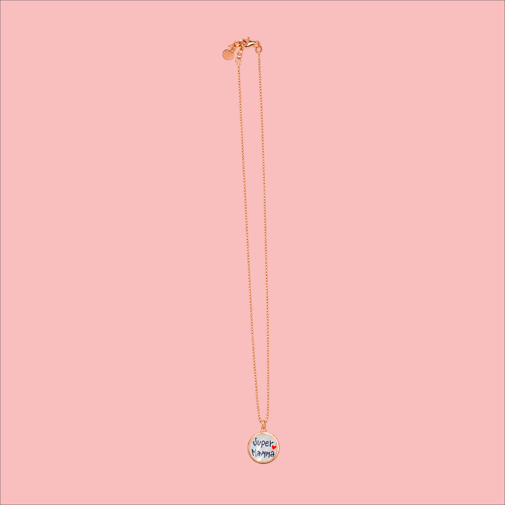 Collana Smile "Super mamma" in argento 925