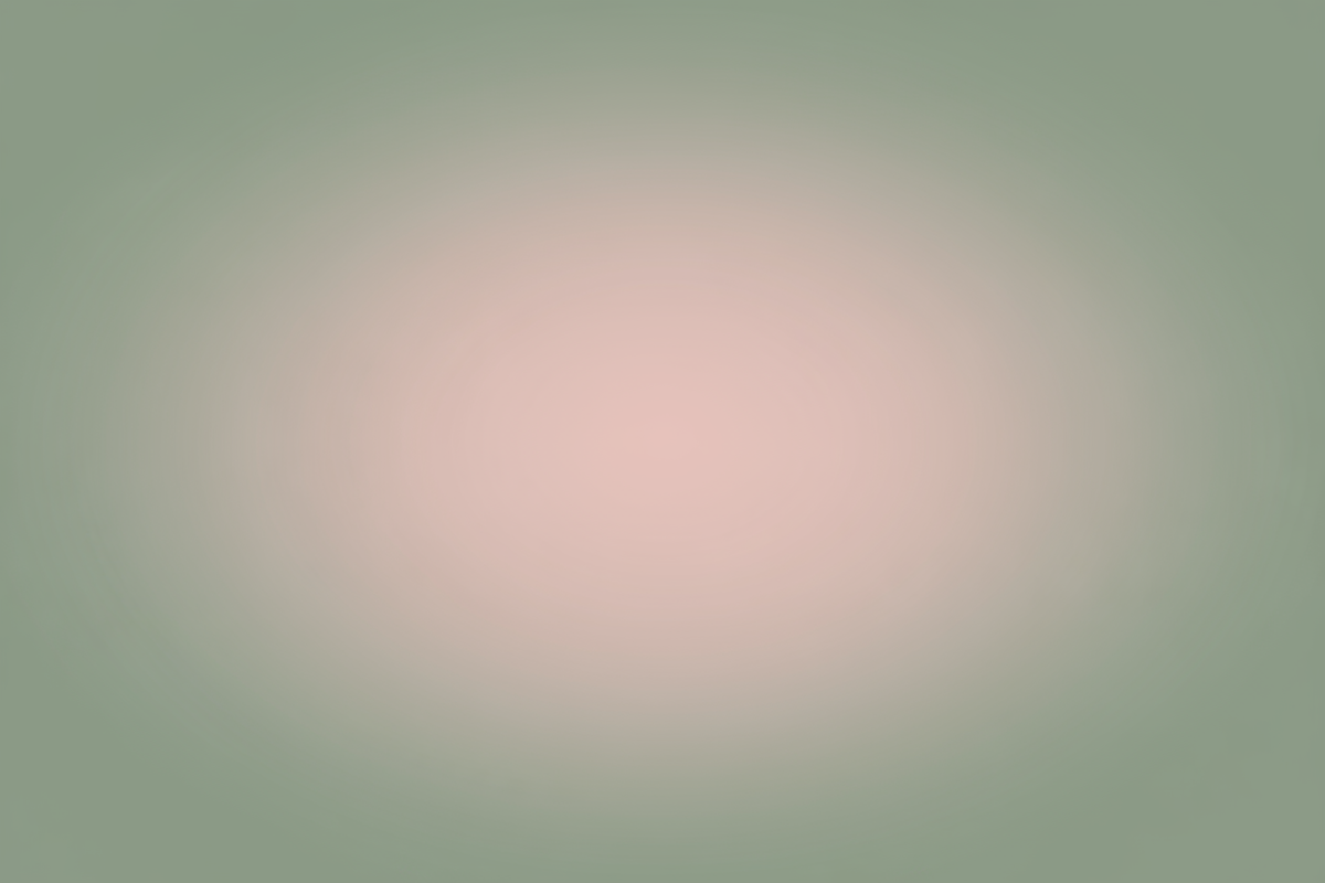 Radial gradient blush pink to sage green